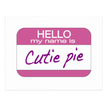 Mi nombre es empanada de Cutie Tarjeta Postal