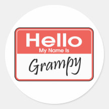 Mi nombre es Grampy Etiqueta Redonda
