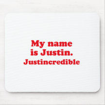 MI NOMBRE ES JUSTIN. JUSTINCREDIBLE. TAPETE DE RATONES