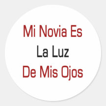 MI Novia Es La Luz De Mis Ojos Etiqueta
