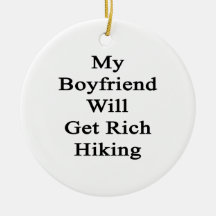 Mi novio conseguirá caminar rico adorno de navidad