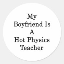 Mi novio es profesor caliente de la física pegatinas  
