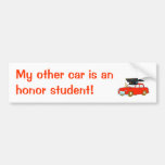 ¡Mi otro coche es un estudiante del honor! Etiqueta De Parachoque