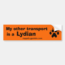 Mi otro transporte es un Lydian Etiqueta De Parachoque