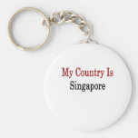 Mi país es Singapur Llaveros Personalizados