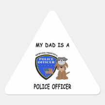Mi papá de la policía colcomanias de triangulo