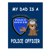 Mi papá de la policía tarjetas postales