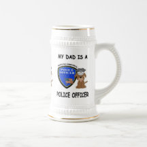 Mi papá de la policía tazas de café