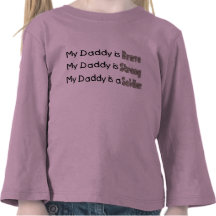 Mi papá es soldado fuerte valiente camisetas