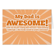 Mi papá es tarjetas divertidas impresionantes del 