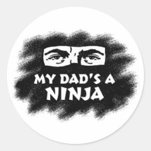 Mi papá es un Ninja Etiqueta Redonda