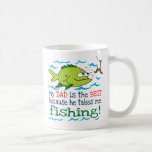 Mi papá me toma la pesca tazas