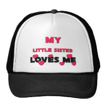 Mi pequeña hermana me ama gorros bordados