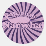 Mi pequeña parodia de Narwhal Etiqueta Redonda