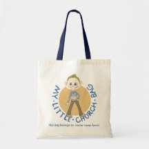 Mi pequeño bolso de la iglesia bolsas lienzo