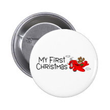 Mi primer avión del oso del navidad pin