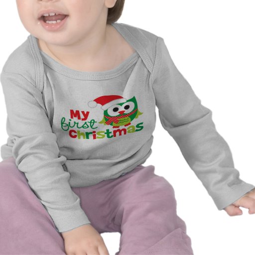 Mi primer búho de Santa del navidad Camisetas