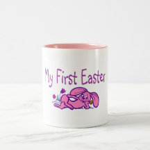 Mi primer conejito púrpura de Pascua pascua Taza De Café
