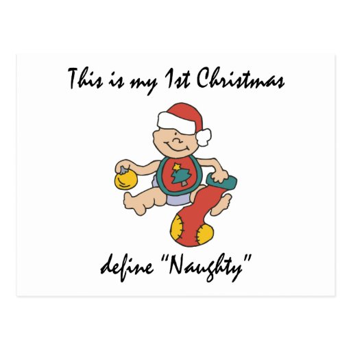 Mi primer regalo del navidad tarjeta postal