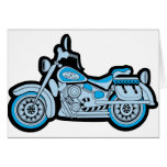 Mi primera motocicleta azul felicitación