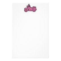 Mi primera motocicleta rosada papelería personalizada