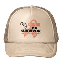 Mi primo es un superviviente - cáncer uterino gorros  