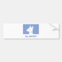 Mi silueta del perro de BK9FF Pegatina De Parachoque