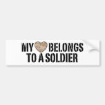 Mi soldado del corazón pegatina de parachoque