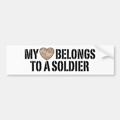 Mi soldado del corazón pegatina de parachoque