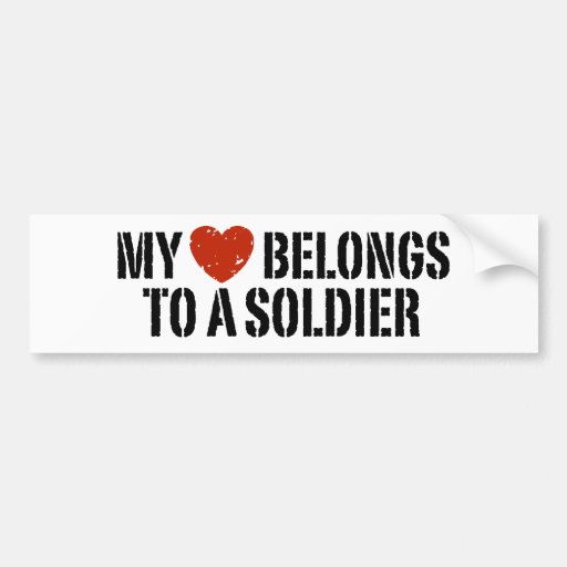 Mi soldado del corazón pegatina de parachoque