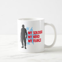 Mi soldado, mi héroe, mi prometido tazas de café