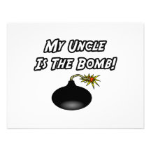 Mi tío Is The Bomb Invitacion Personalizada