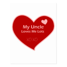 Mi tío Loves Me Lots Postal