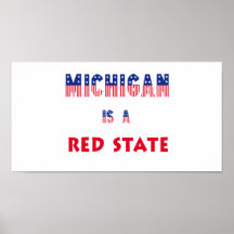 Michigan es un estado rojo poster