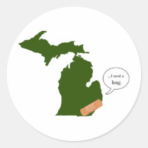 Michigan necesita un abrazo pegatina