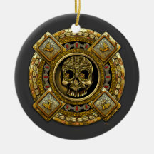 Mictlantecuhtli - dios azteca de la muerte ornaments para arbol de navidad