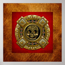 Mictlantecuhtli - dios azteca de la muerte posters