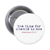 Mida el tiempo para el cambio - elección 2008 pin