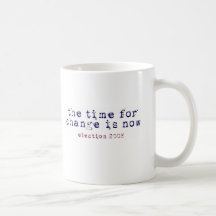 Mida el tiempo para el cambio - elección 2008 taza