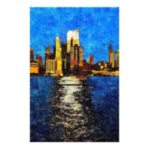 Midtown Manhattan en el ocaso Impresion Fotografica
