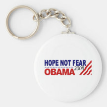 Miedo Obama 08 de la esperanza no Llaveros Personalizados