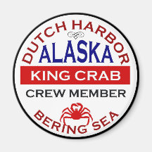 Miembro de equipo de Alaska de rey cangrejo del pu Imán De Nevera