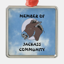 MIEMBRO DEL JACKASS COMMMUNITY ORNAMENTO DE NAVIDAD