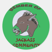 MIEMBRO DEL JACKASS COMMMUNITY PEGATINA