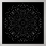 Mil mandalas de Lotus del pétalo Posters
