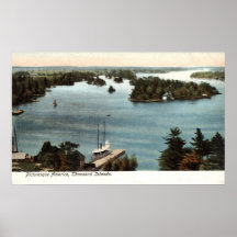 Mil vintages pintoresco 1907 de las islas NY Poster