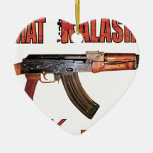MILITARES RUSOS RAROS DEL ARMA DEL KALASHNIKOV DEL ORNAMENTO PARA ARBOL DE NAVIDAD