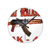 MILITARES RUSOS RAROS DEL ARMA DEL KALASHNIKOV DEL RELOJ DE PARED
