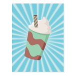 Milkshake de Choc de la menta Postal