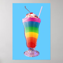 Milkshake del arco iris poster